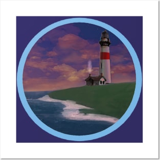 Lighthouse at Twilight Posters and Art